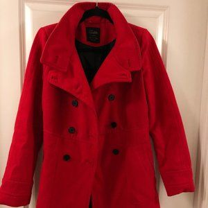 Zara Wool Coat in Red